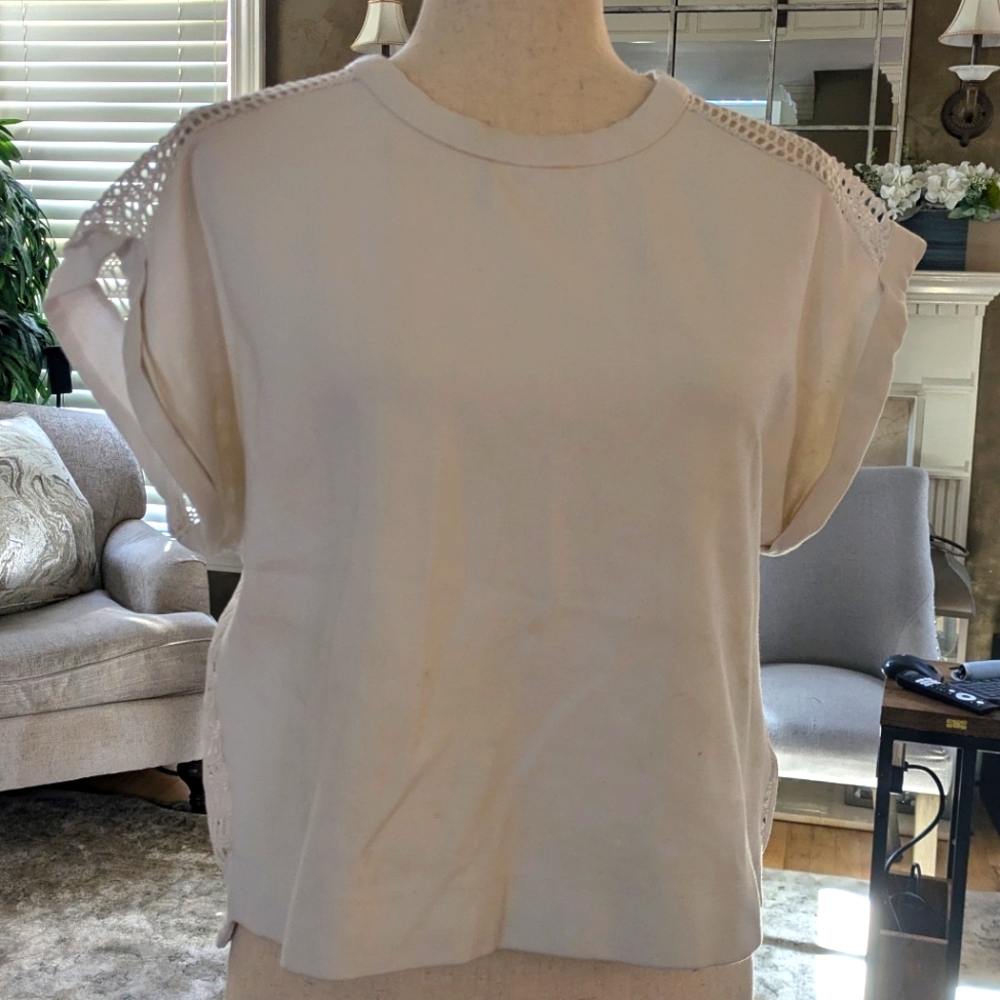 Banana Republic White shirt with mesh back